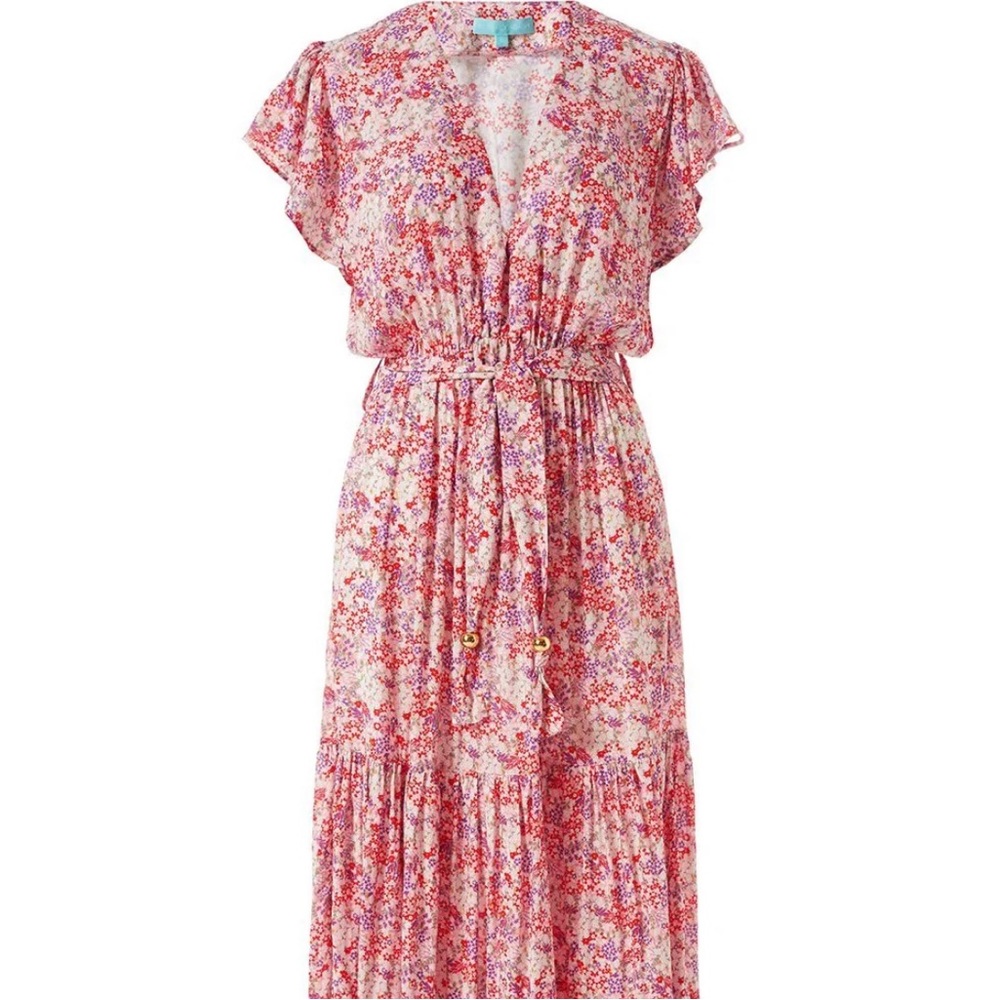 Melissa Odabash Sammy Ditsy Pink Dress Medium